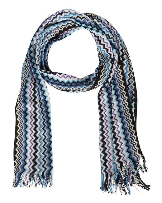 Missoni Blue Multicolored Scarf for men