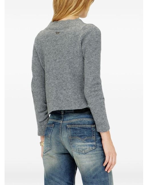 DIESEL Gray Wool Blend Cardigan