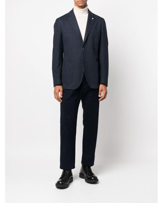 Luigi Bianchi Blue Pants for men