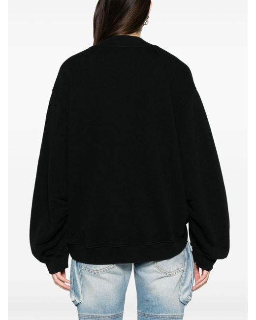 The Attico Black Cotton Sweatshirt