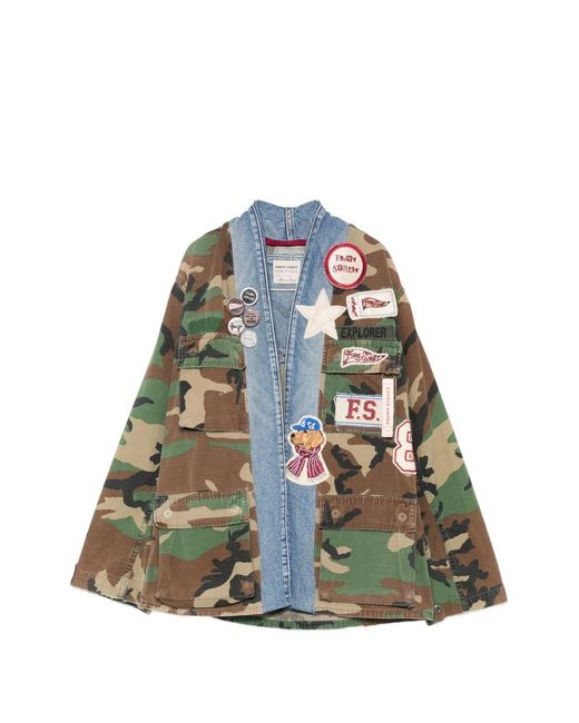 FRONT STREET 8 Brown Cotton Kimono Jacket