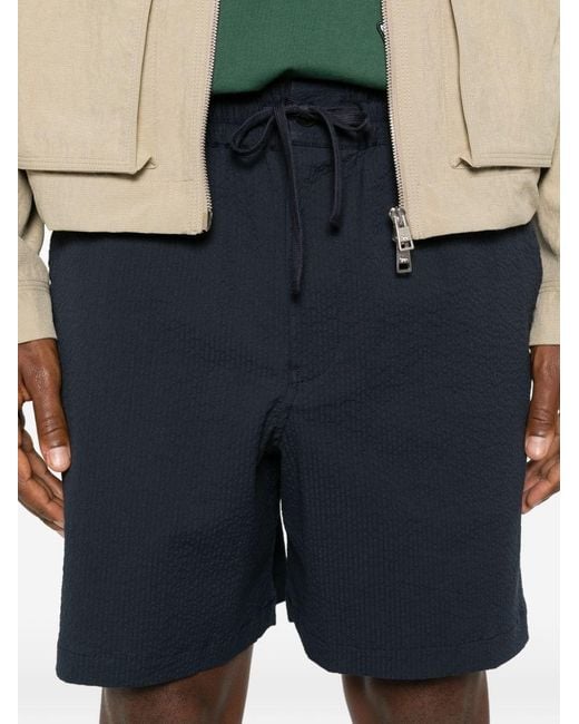 Maison Kitsuné Blue Cotton Shorts for men