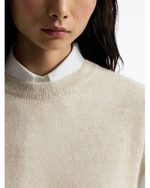 Brunello Cucinelli White Wool Sweater
