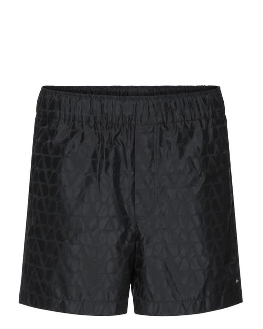 Valentino Black Swimsuit With Logo for men