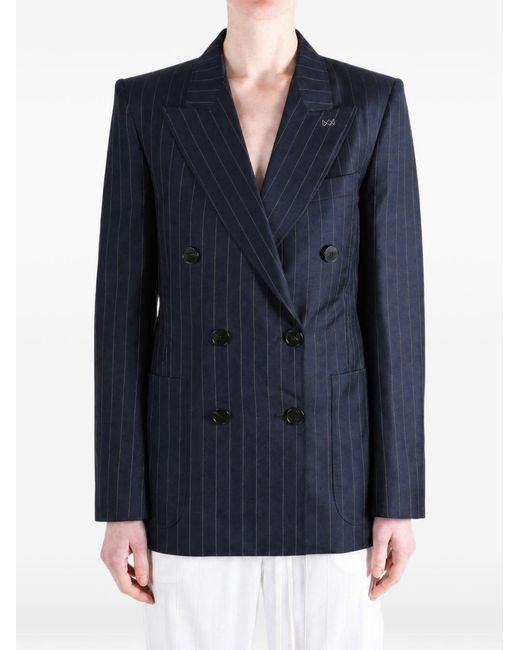 Givenchy Blue Wool Double-Breasted Jacket