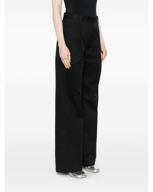 Dries Van Noten Black Portias Cotton Trousers