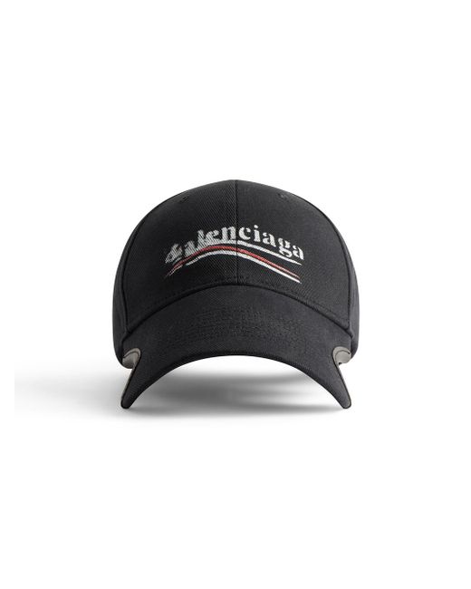 Balenciaga Black Hat With Logo for men