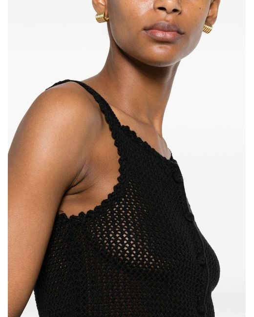 DUNST Black Linen And Cotton Blend Top