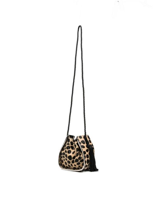Forte_forte Black My Pepita Mini Bucket Bag