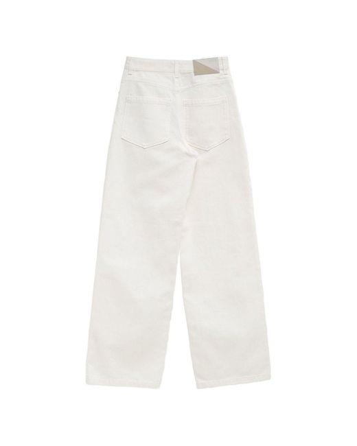 Loewe White Anagram Baggy Jeans