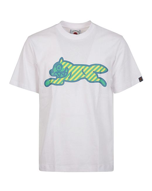 ICECREAM Gray Running Dog Cotton T-Shirt for men