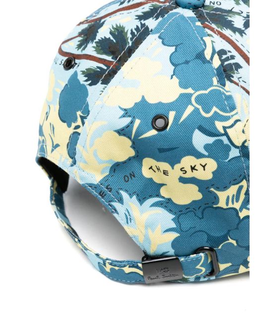 PS by Paul Smith Blue Printed Baseball Cap for men
