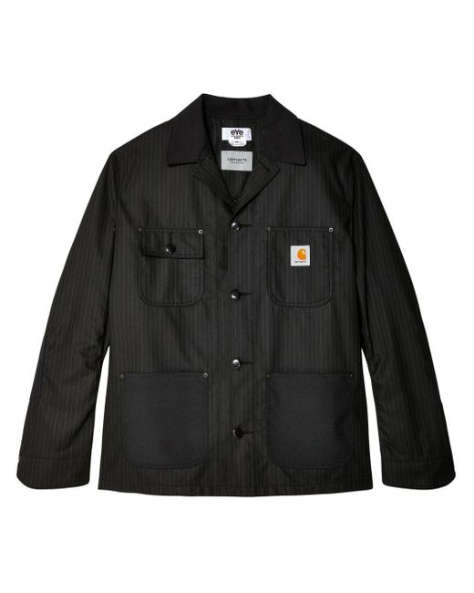 Junya Watanabe Black Striped Button-up Jacket for men