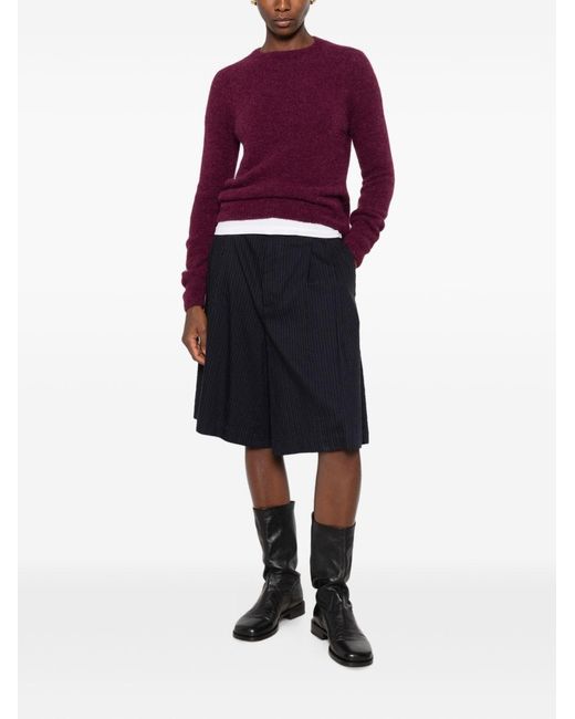 Base London Purple Wool Crewneck Sweater