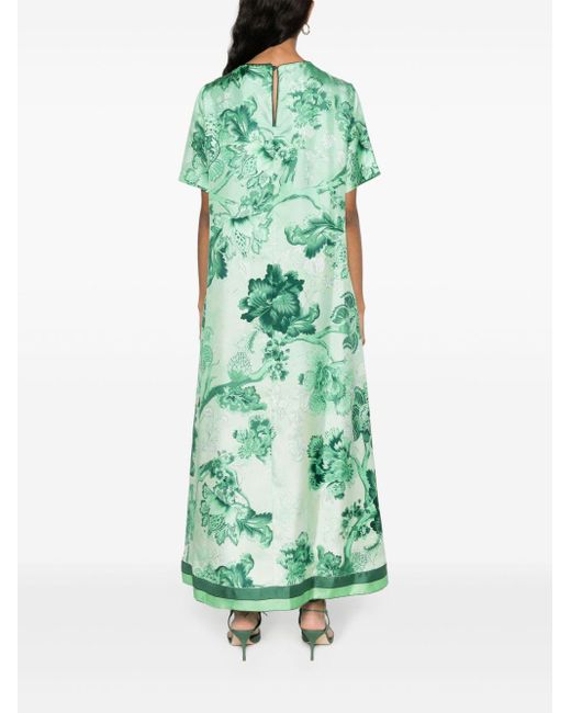 F.R.S For Restless Sleepers Green Criso Floral-print Maxi Dress