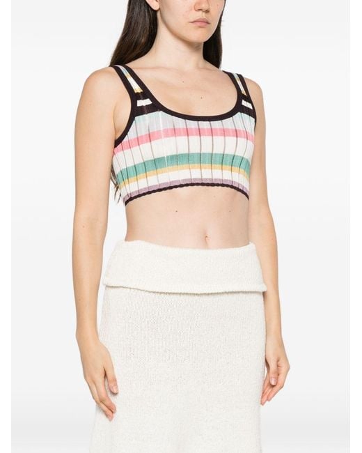 Alaïa Brown Striped Top