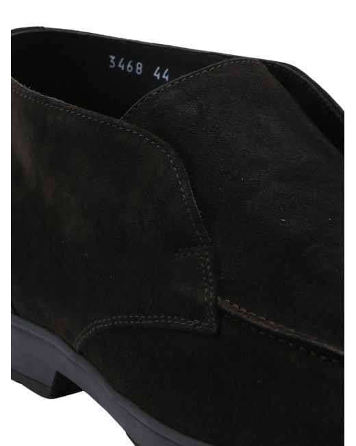 Doucal's Black Suede Desert Boots for men