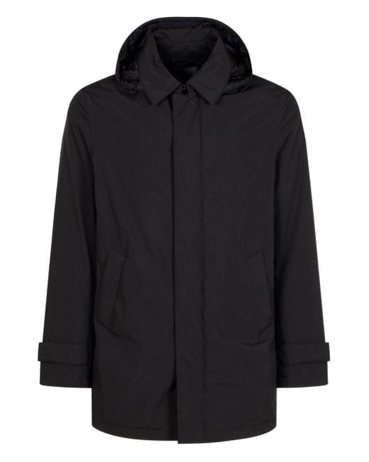 Herno Black Midi Hooded Jacket for men