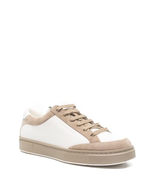 Emporio Armani White Leather Sneakers for men