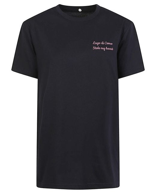 TESSABIT PRIVATE LABEL Black Lago Di Como Stole My Heart T-Shirt