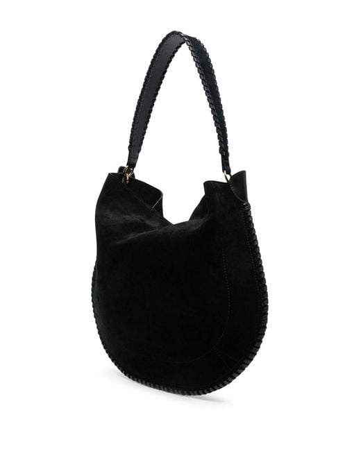 Isabel Marant Black Oskan Soft Leather Hobo Bag