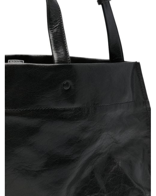 Lihann George Black Elli Leather Tote Bag