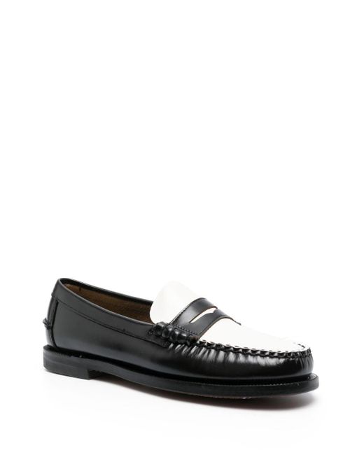 Sebago Black Two-tone Leather Oxford Shoes