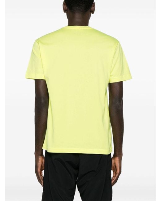 Stone Island Yellow Cotton T-Shirt for men
