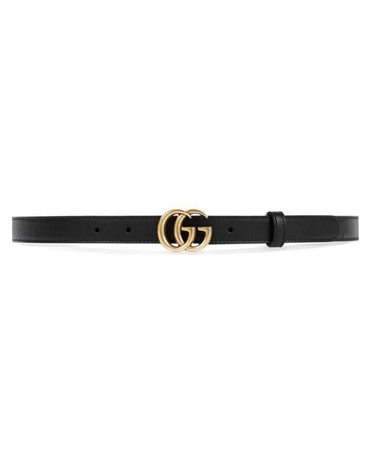 Gucci Black "Gg Marmont" Belt