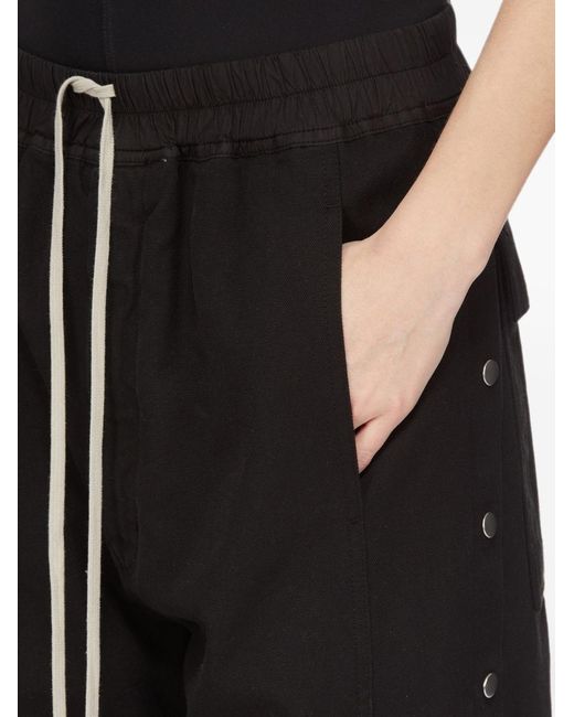 Rick Owens Black Wide-Leg Sweatpants