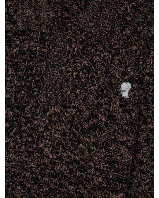 Brain Dead Black Waffle Sweater for men