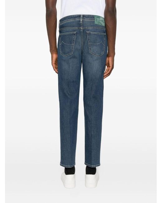 Jacob Cohen Blue Slim Cropped Denim Jeans for men