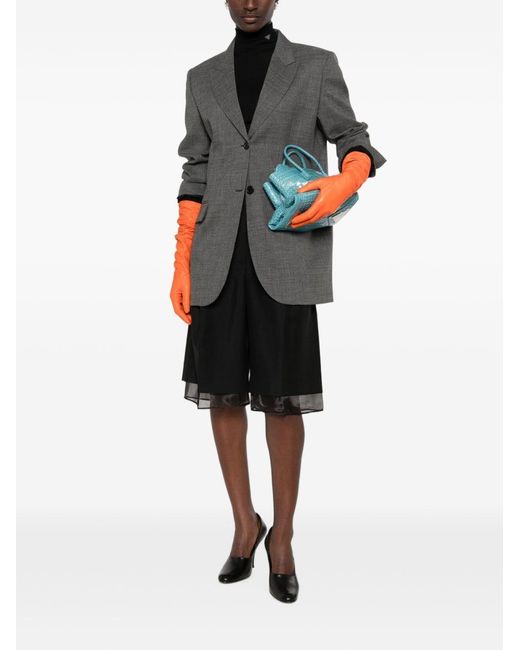 Prada Gray Wool Single-Breasted Jacket
