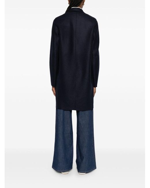 Harris Wharf London Blue Wool Coat