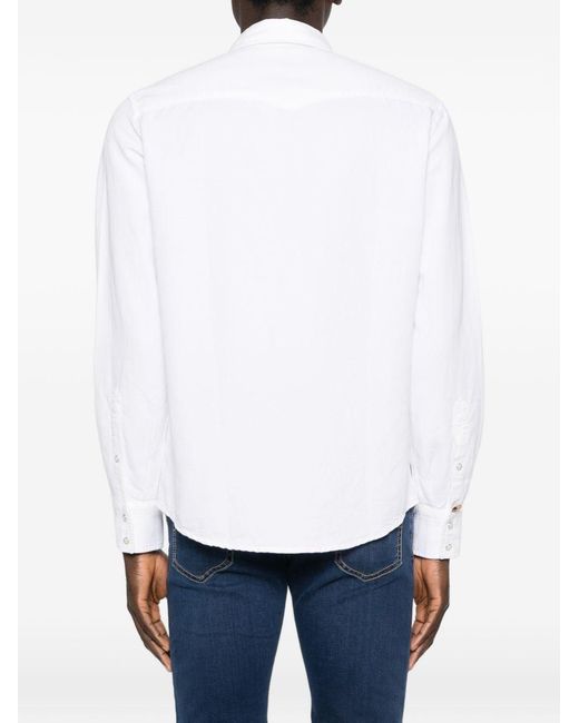 Jacob Cohen White Cotton Blend Shirt for men