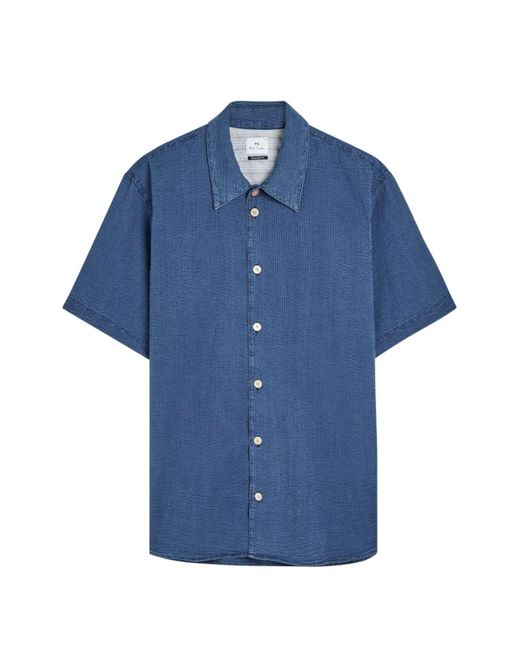 Paul Smith Blue Classic Cotton Button-Up Shirt For for men