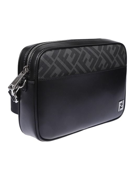 Fendi Black Borsa A Spalla Camera Case Media for men