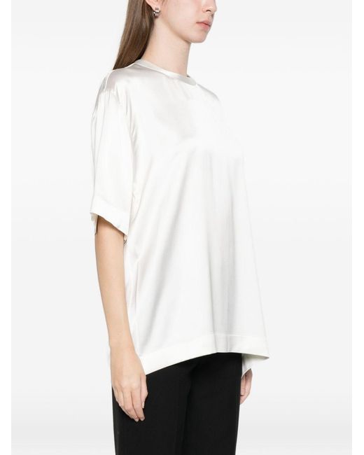 Totême  White Satin T-Shirt
