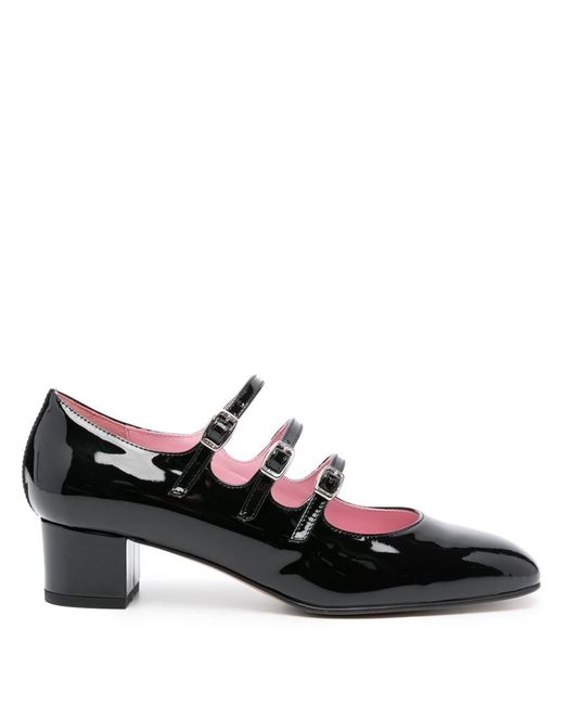 CAREL PARIS Black Kina Patent Leather Pumps