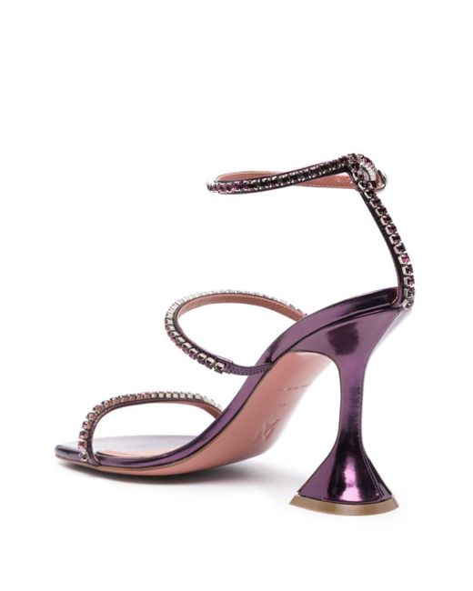 AMINA MUADDI Pink Gilda Mirror 95mm Sandals