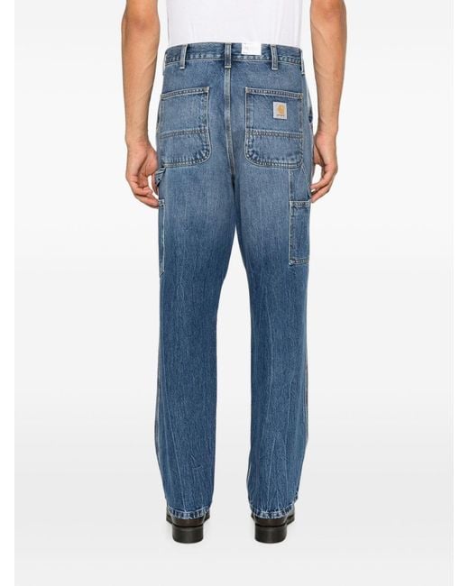 Carhartt Blue Denim Cotton Jeans for men