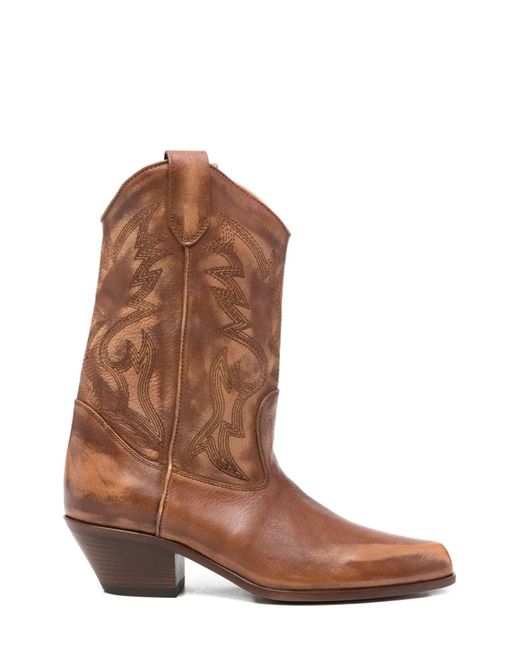 Vic Matié Brown Texan Leather Boot