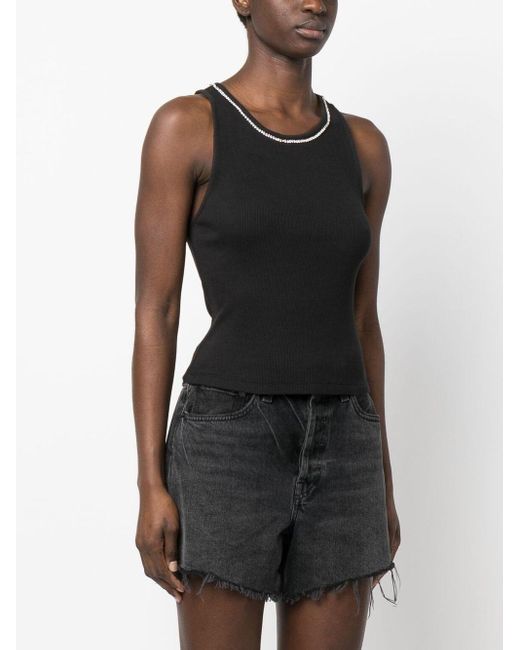 Alice + Olivia Black Allen Tank Top