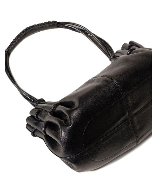 Hereu Black Arta Leather Shoulder Bag