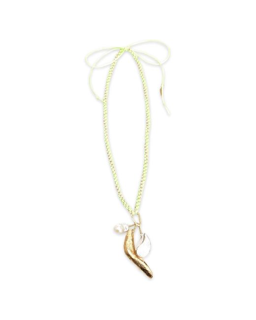 Forte_forte White Crochet Choker