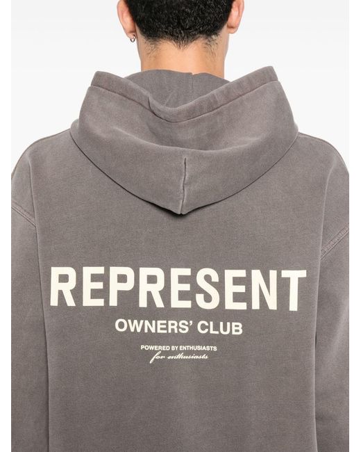 Represent Gray Hoodie With Logo for men
