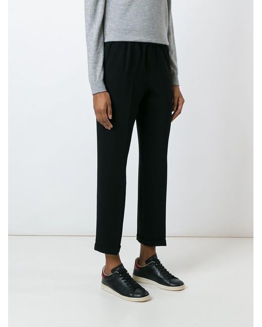 Alberto Biani Black Straight-Leg Trousers