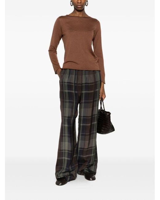 Be You Brown Cashmere And Silk Blend Sweater
