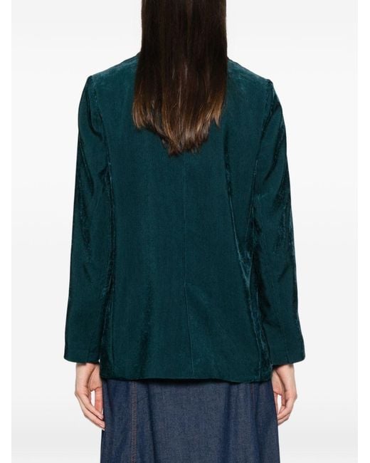 Forte_forte Green Velvet Single-Breasted Jacket