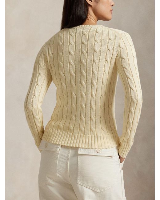 Polo Ralph Lauren White Cable Knit Sweater
